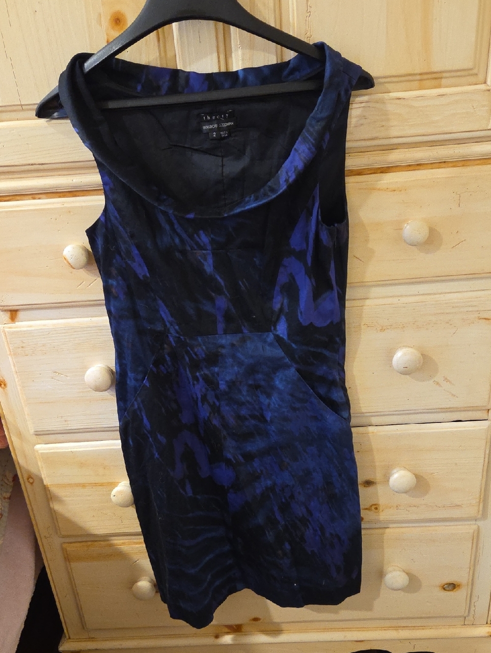 Theory Purple & Black Dress